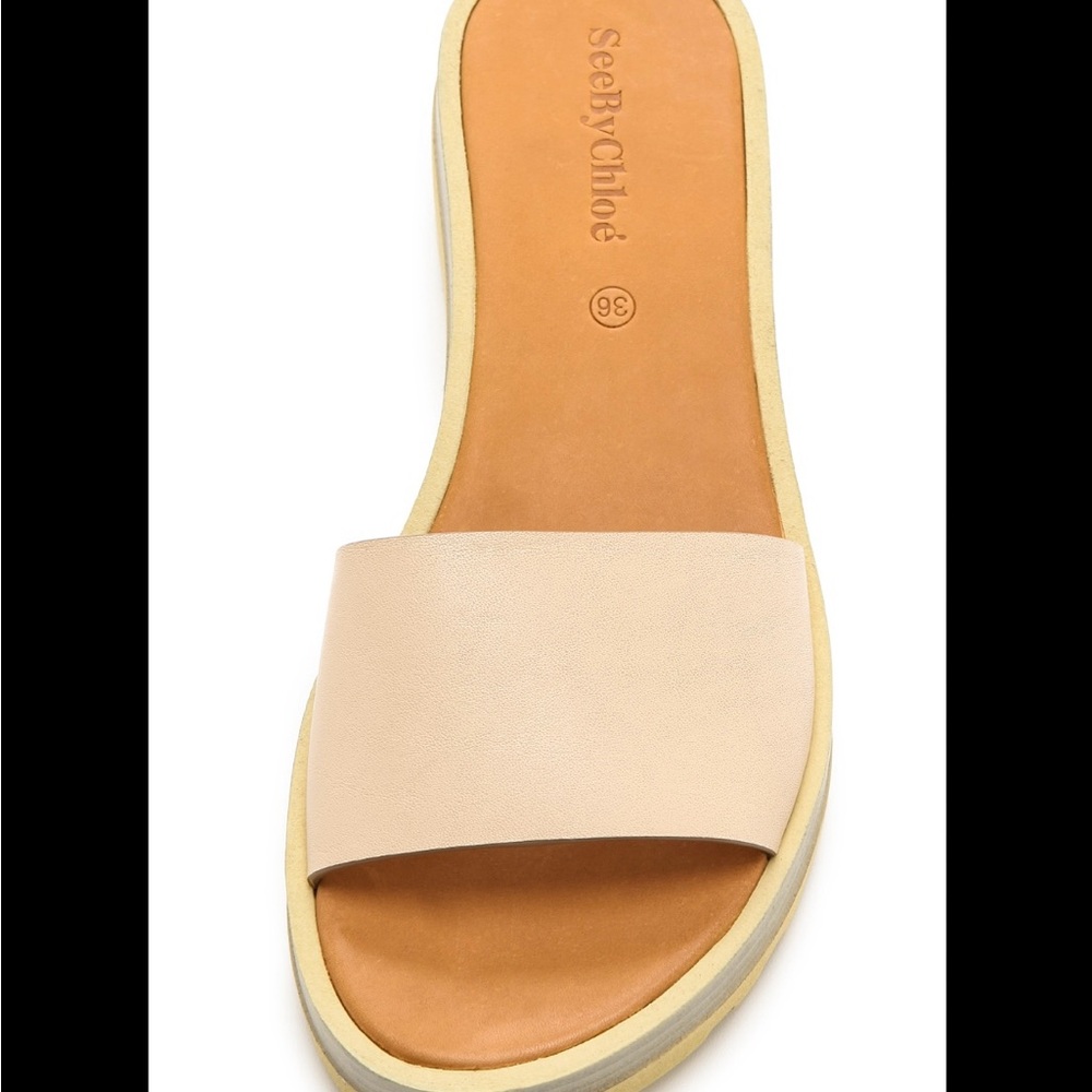See By Chloe Women's Cream Slide Sandals